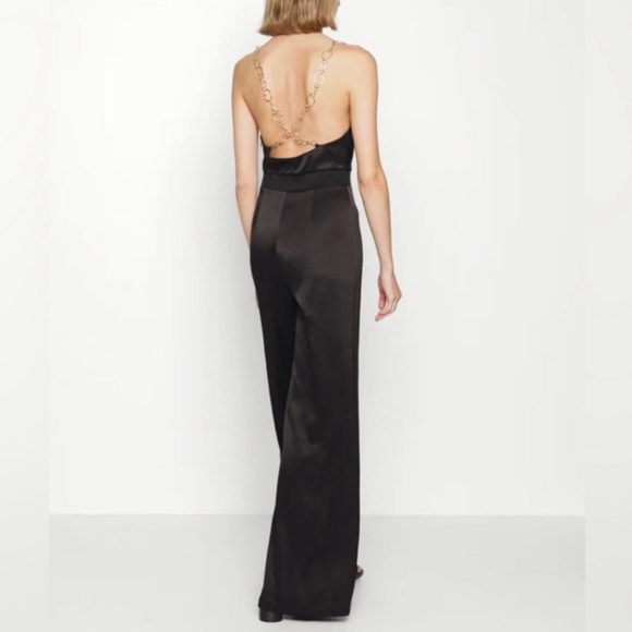 alice + olivia Riska Cowl Neck Chain Strap Jumpsuit - Picture 2 of 3